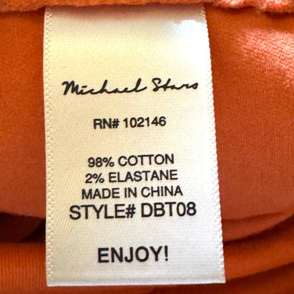 MICHAEL STARS EUC SZ M Women's Orange Cotton Shorts - Picture 6 of 7